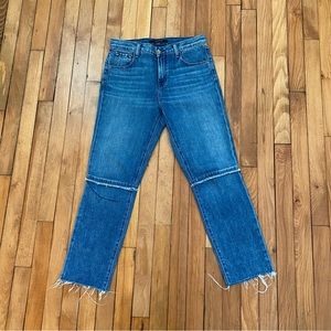 NWOT Theory Distressed Raw Hem Jeans